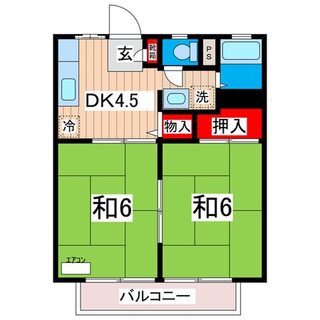 シャルムハイツの物件間取画像